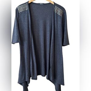 Sejis G Women’s Short Sleeved Sweater Jacket -Large